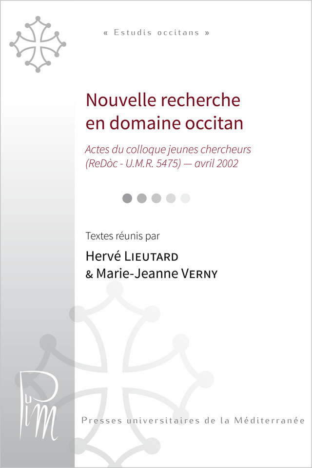 Nouvelle recherche en domaine occitan -  - Presses universitaires de la Méditerranée