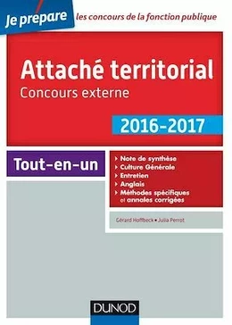 Attaché territorial 2016-2017 - Concours externe - 2e éd.