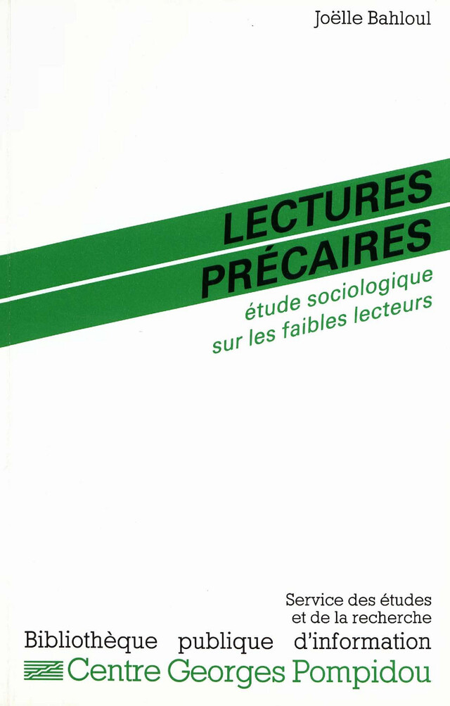 Lectures précaires -  - Éditions de la Bibliothèque publique d’information