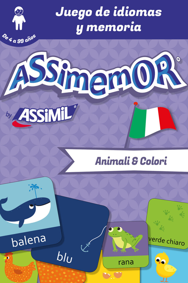 Assimemor - Mis primeras palabras en italiano: Animali e Colori -  Céladon, Jean-Sébastien Deheeger - Assimil