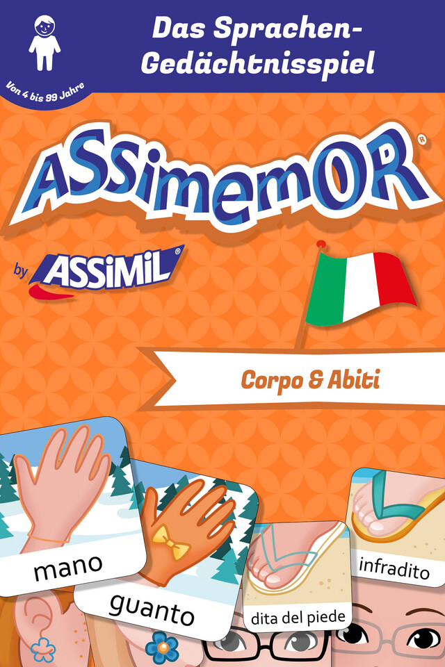 Assimemor -Meine ersten Wörter auf Italienisch: Corpo e Abiti - Léa Fabre,  Céladon - Assimil