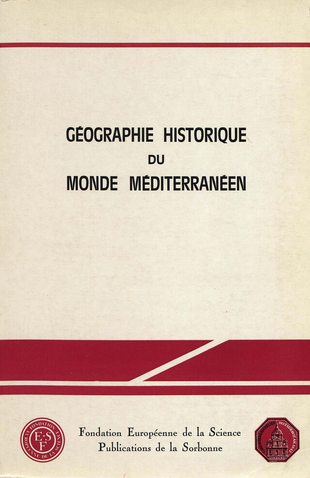 Géographie historique du monde méditerranéen -  - Éditions de la Sorbonne