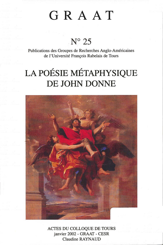 La poésie métaphysique de John Donne -  - Presses universitaires François-Rabelais