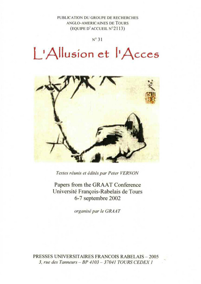 L'Allusion et l'Accès -  - Presses universitaires François-Rabelais