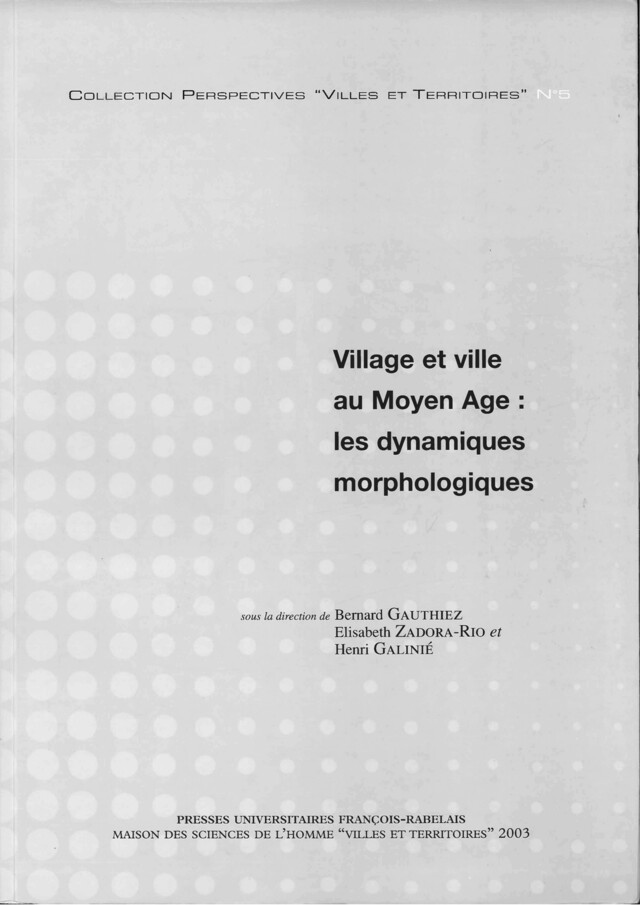 Village et ville au Moyen Âge -  - Presses universitaires François-Rabelais