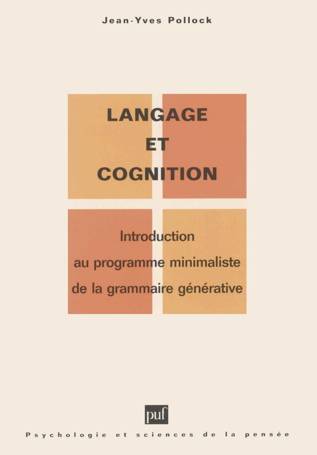 Langage et cognition - Jean-Yves Pollock - Presses Universitaires de France