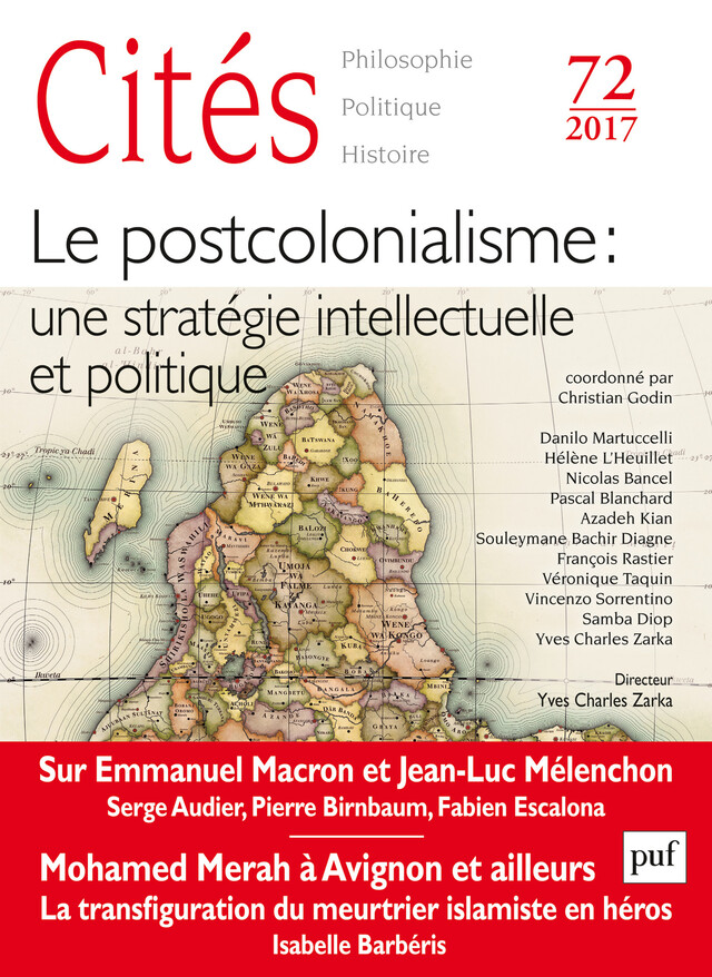 Cités 2017, n° 72 -  Collectif - Presses Universitaires de France