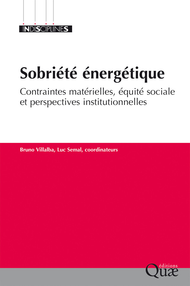 Sobriété énergétique - Bruno Villalba, Luc Semal - Quæ