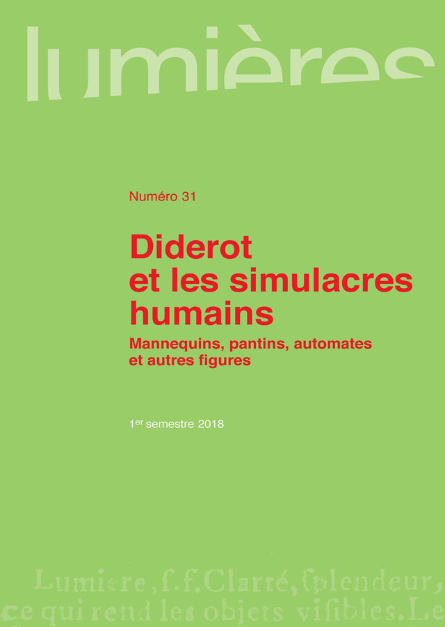 Diderot et les simulacres humains -  - Presses universitaires de Bordeaux
