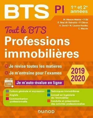 Tout le BTS Professions immobilières - 2019-2020 - Collectif Collectif - Dunod