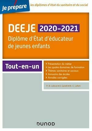 DEEJE 2020/2021- Diplôme d'État d'éducateur de jeunes enfants - Pierre-Brice Lebrun, Amélie Garelli, Marie-Christine Lefort - Dunod