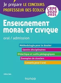 Enseignement moral et civique - Oral, admission - CRPE 2020-2021