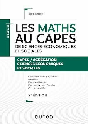 Les maths au CAPES de sciences économiques et sociales - Cécile Hardouin - Dunod