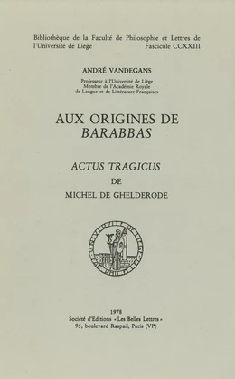 Aux origines de Barabbas