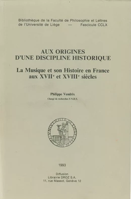 Aux origines d’une discipline historique