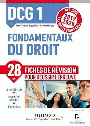 DCG 1 Fondamentaux du droit - Fiches de révision - Jean-François Bocquillon, Martine Mariage - Dunod