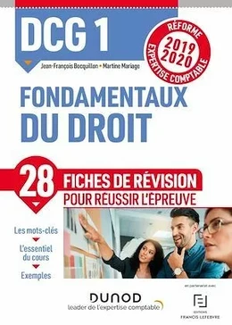 DCG 1 Fondamentaux du droit - Fiches de révision