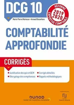 DCG 10 Comptabilité approfondie - Corrigés