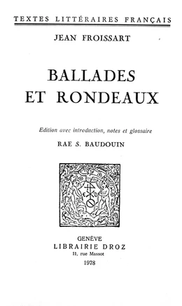 Ballades et rondeaux