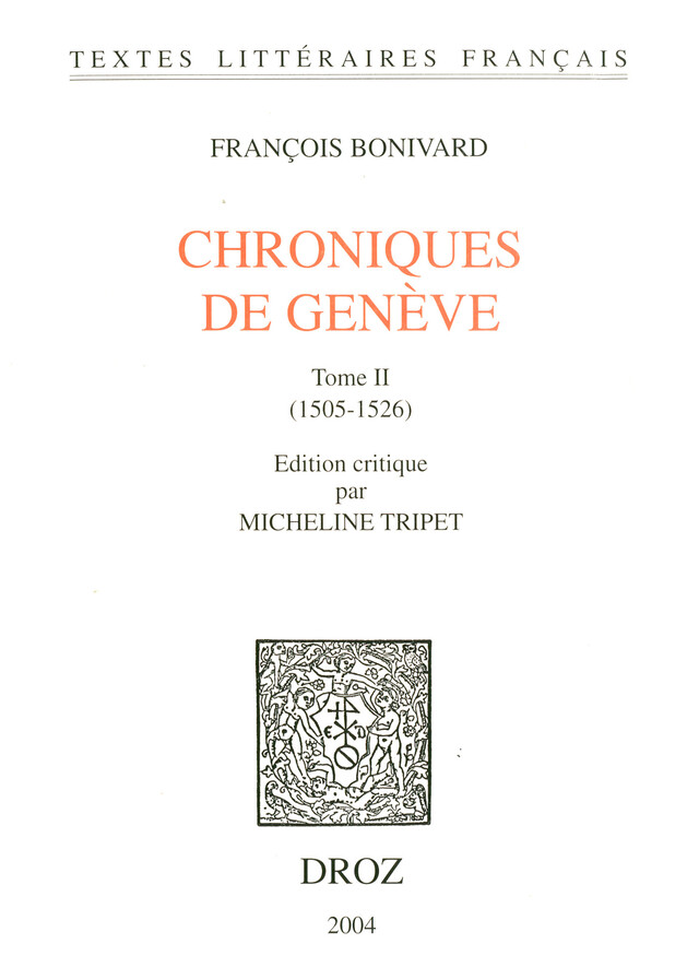 Mémoires - Philippe de Commynes - Librairie Droz