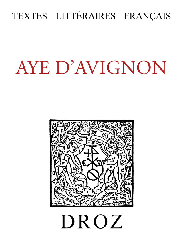 Aye d'Avignon -  - Librairie Droz