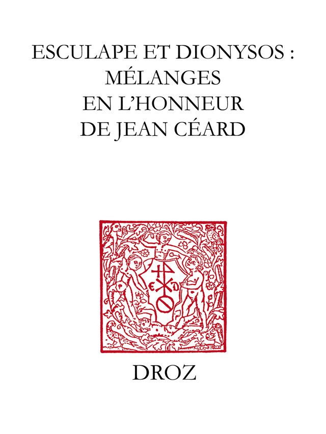 Esculape et Dionysos -  - Librairie Droz