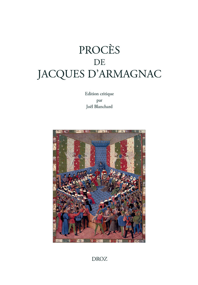 Procès de Jacques d'Armagnac -  - Librairie Droz