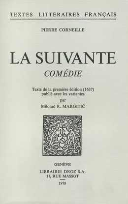 La Suivante : comédie