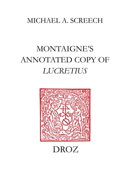 Montaigne’s Annotated Copy of Lucretius