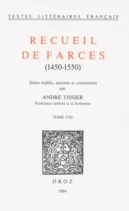 Recueil de farces (1450-1550)