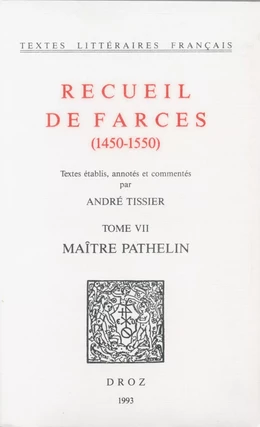 Recueil de farces (1450-1550)