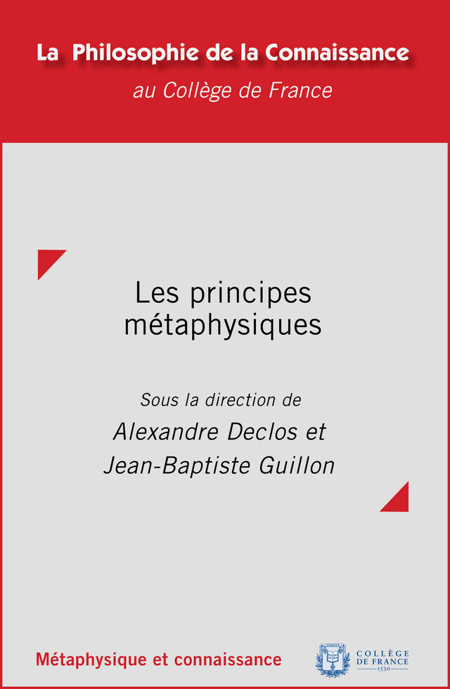 Les principes métaphysiques -  - Collège de France