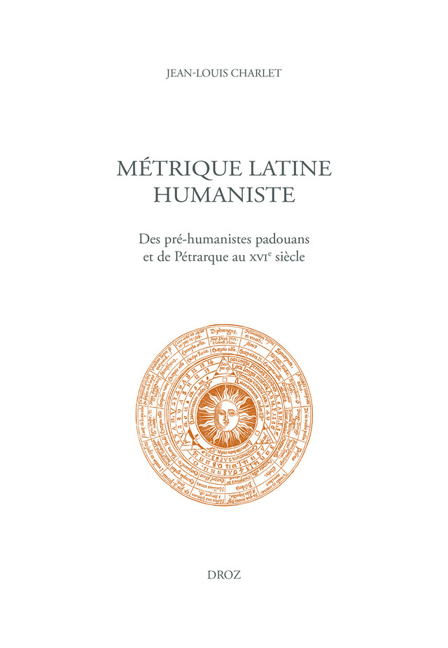 Métrique latine humaniste - Jean-Louis Charlet - Librairie Droz