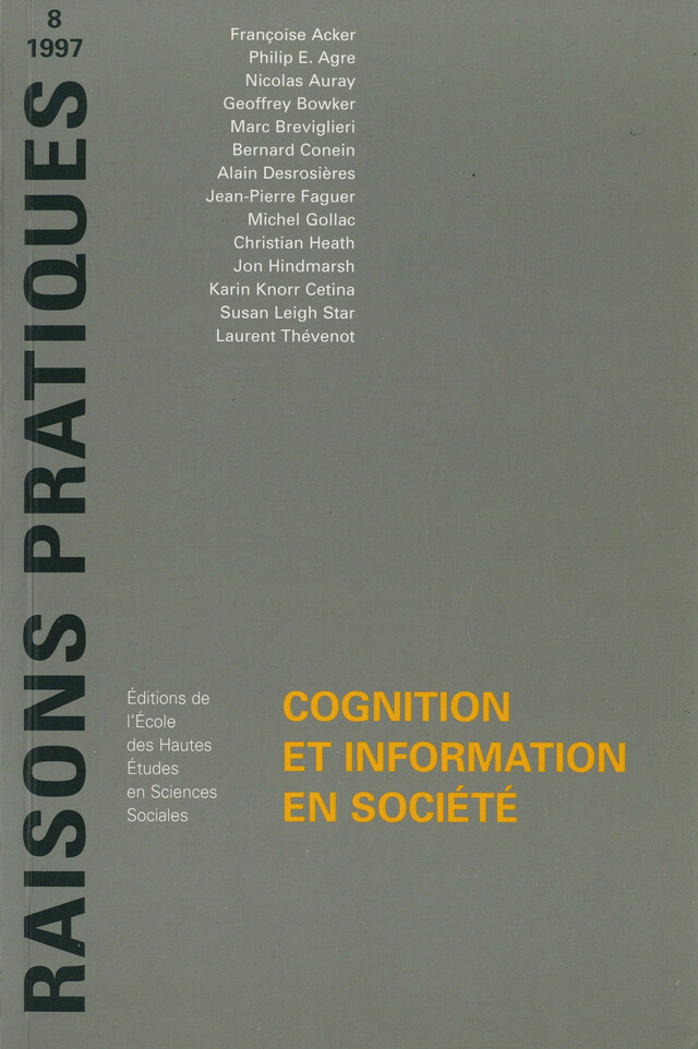 Cognition et information en société -  - Éditions de l’École des hautes études en sciences sociales