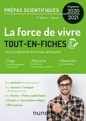 La force de vivre - Prépas scientifiques Programme 2020-2021 - Éric Dufour, Julien Servois - Dunod