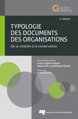 Typologie des documents des organisations, 2e édition