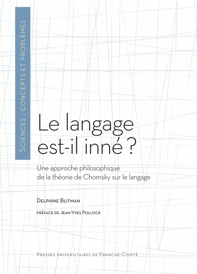 Le langage est-il inné ? - Delphine Blitman - Presses universitaires de Franche-Comté