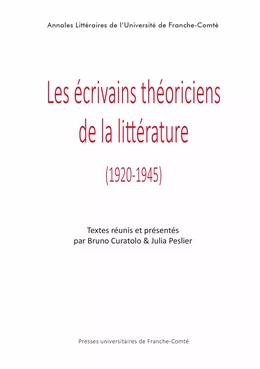 Les écrivains théoriciens de la littérature