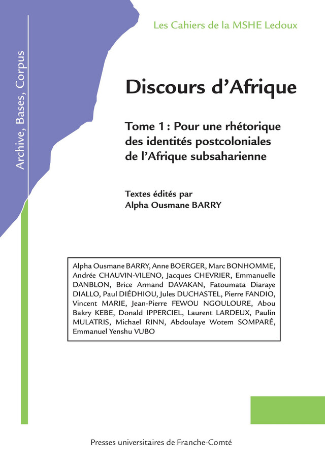 Discours d’Afrique -  - Presses universitaires de Franche-Comté