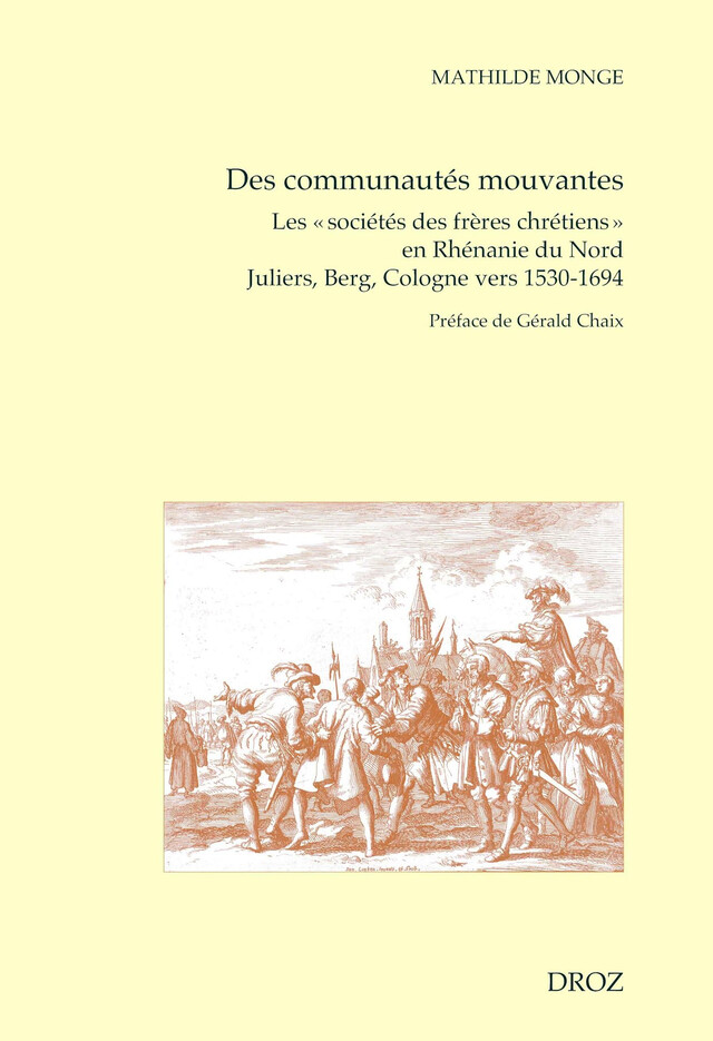 Des communautés mouvantes - Mathilde Monge - Librairie Droz