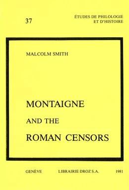 Montaigne and the Roman Censors