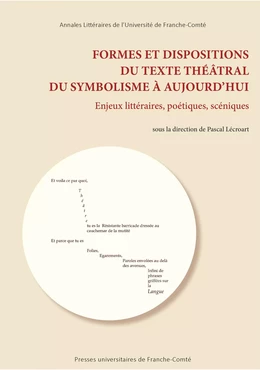 Formes et dispositions du texte théâtral du symbolisme à aujourd’hui