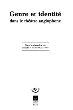 Genre et identité dans le théâtre anglophone