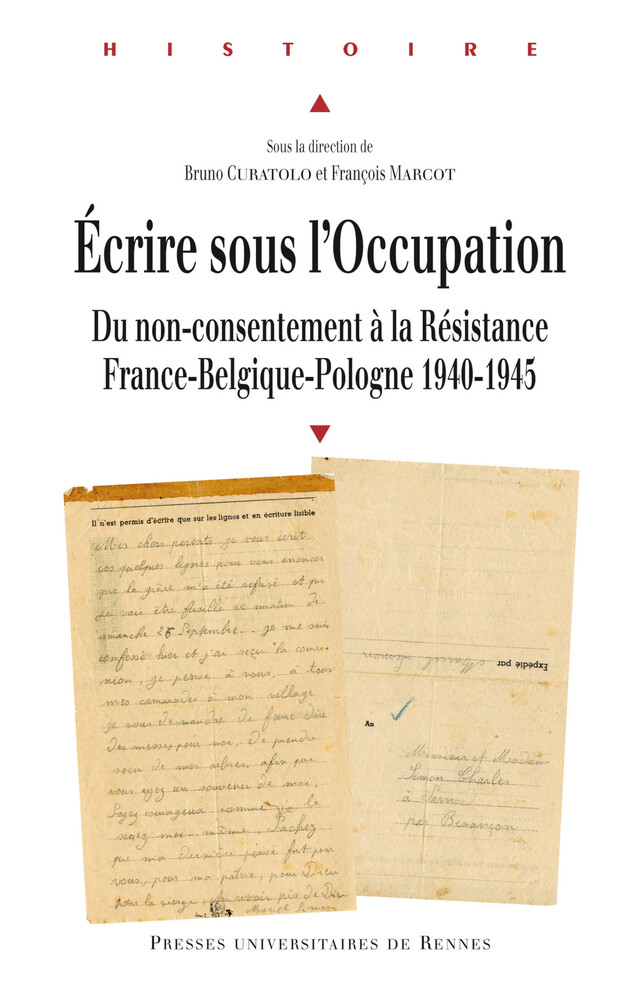 Écrire sous l'Occupation -  - Presses universitaires de Rennes