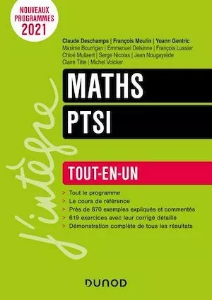 Maths PTSI -  Collectif - Dunod