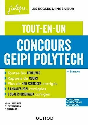 Concours Geipi Polytech - 4e éd. - Patrick Troglia, Marie-Virginie Speller, David Bentouza - Dunod
