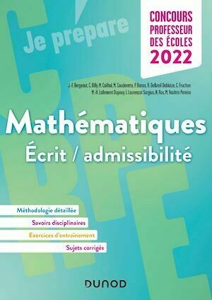 Concours Professeur des écoles - Mathématiques - Ecrit / admissibilité - CRPE 2022 - Collectif Collectif - Dunod