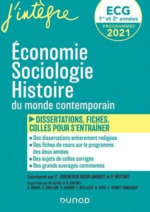 ECG 1 et 2 - Economie, Sociologie, Histoire du monde contemporain en fiches et dissertations - Collectif Collectif - Dunod