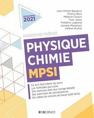 Physique-Chimie MPSI - Collectif Collectif - Ediscience