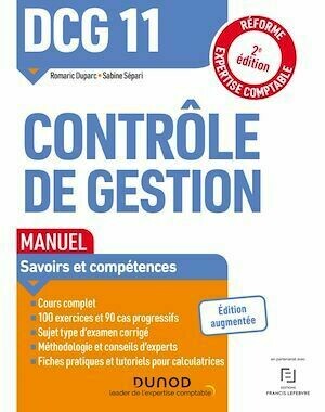 DCG 11 Contrôle de gestion - Manuel - 2e éd. - Sabine Sépari, Romaric Duparc - Dunod